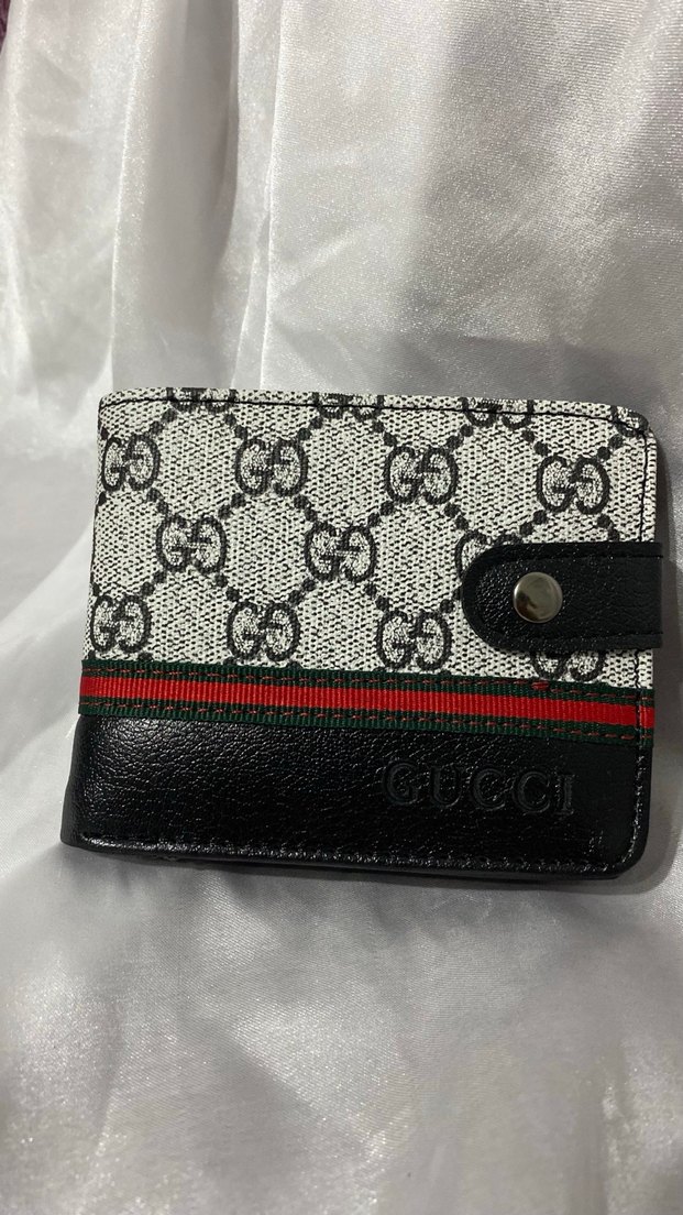 Siyah Baskılı Gucci Erkek Cüzdan - Görsel 2