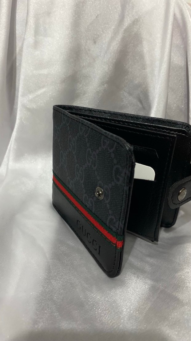 Siyah Gucci Baskılı Erkek Cüzdan - Görsel 3