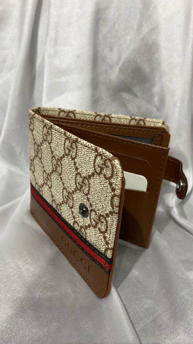 Kahverengi Gucci Desenli Erkek Cüzdanı - Görsel 4