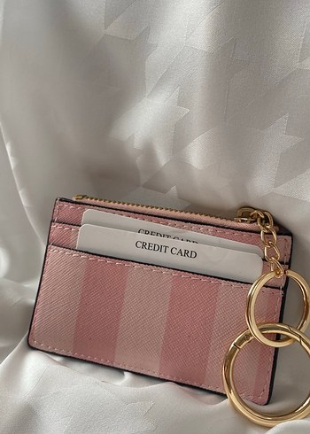 Pembe Ekose Deri Fermuarlı Kadın Cüzdan - Görsel 4