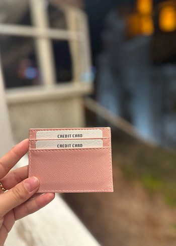 Pembe Deri Kadın Cüzdanı Velcro Kapamalı - Görsel 2