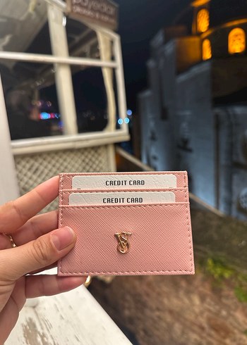 Pembe Deri Kadın Cüzdanı Velcro Kapamalı - Görsel 3