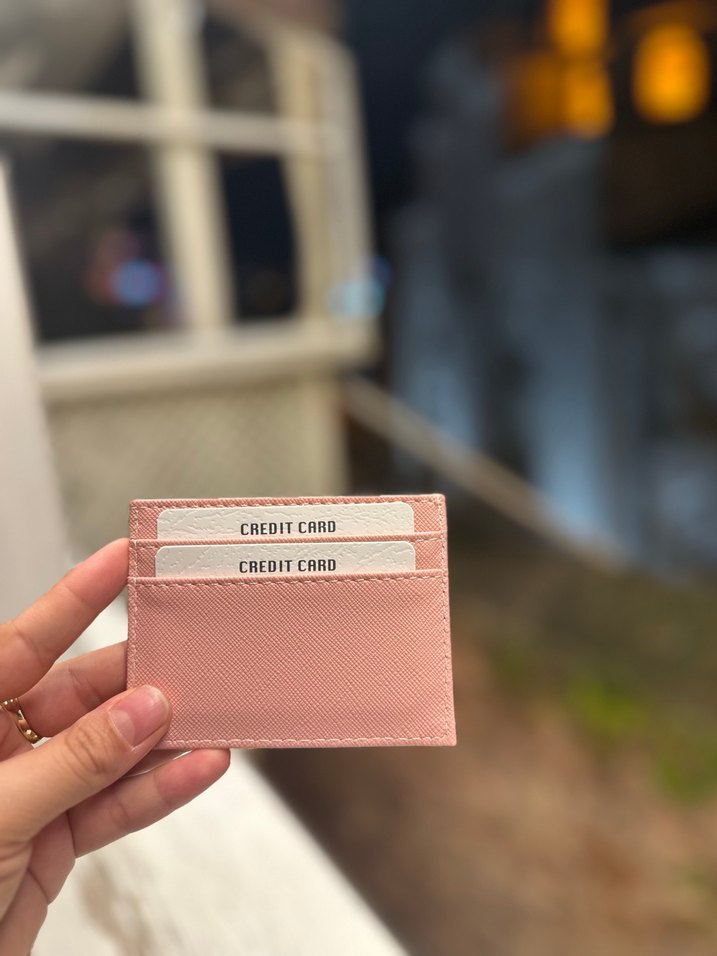 Pembe Deri Kadın Cüzdanı Velcro Kapamalı - Görsel 2