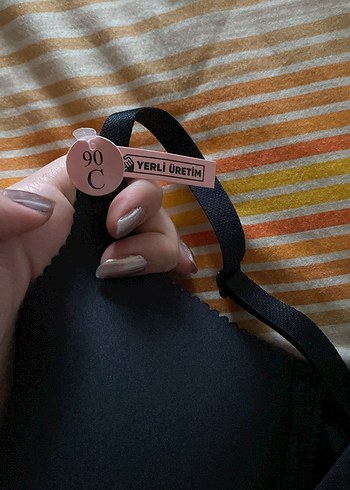 Siyah Minimalist Midi Sütyen - Görsel 2