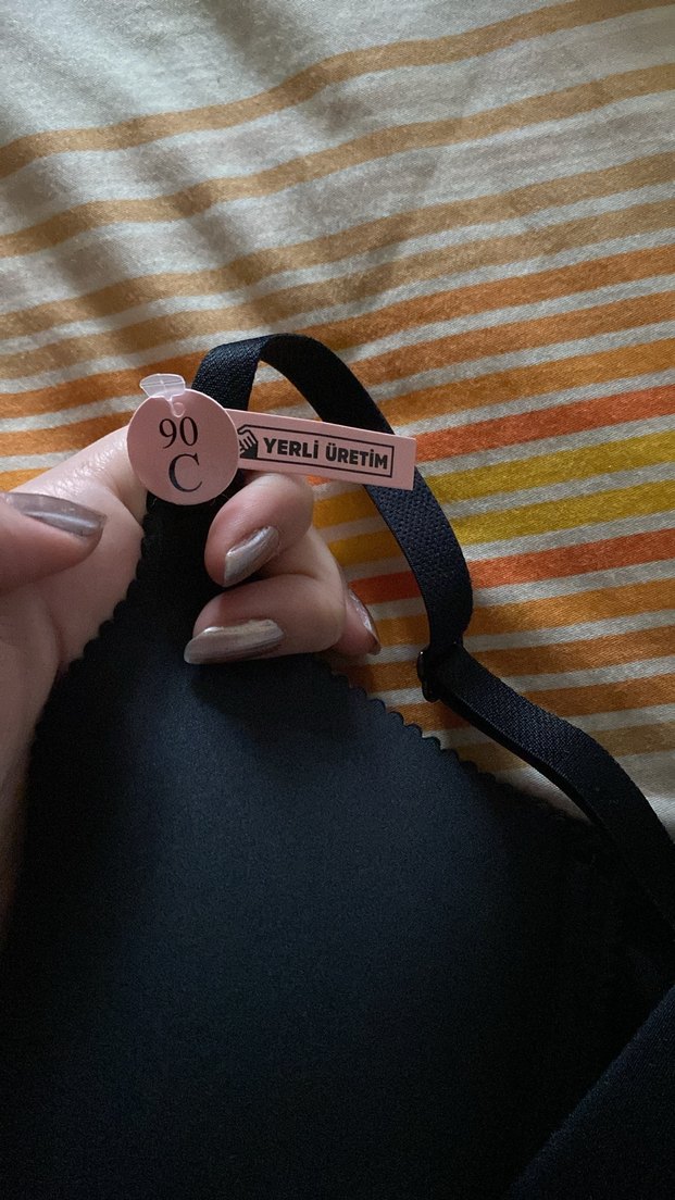 Siyah Minimalist Midi Sütyen - Görsel 2