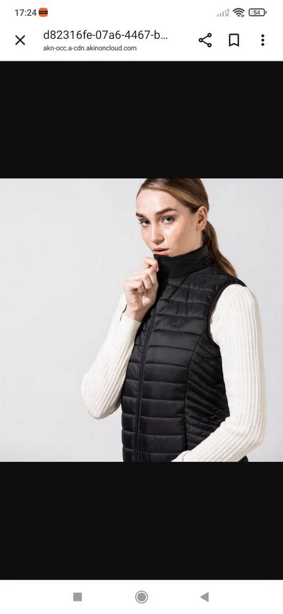 Yüksek Yakalı Siyah Kadın Şişme Yelek - Görsel 2