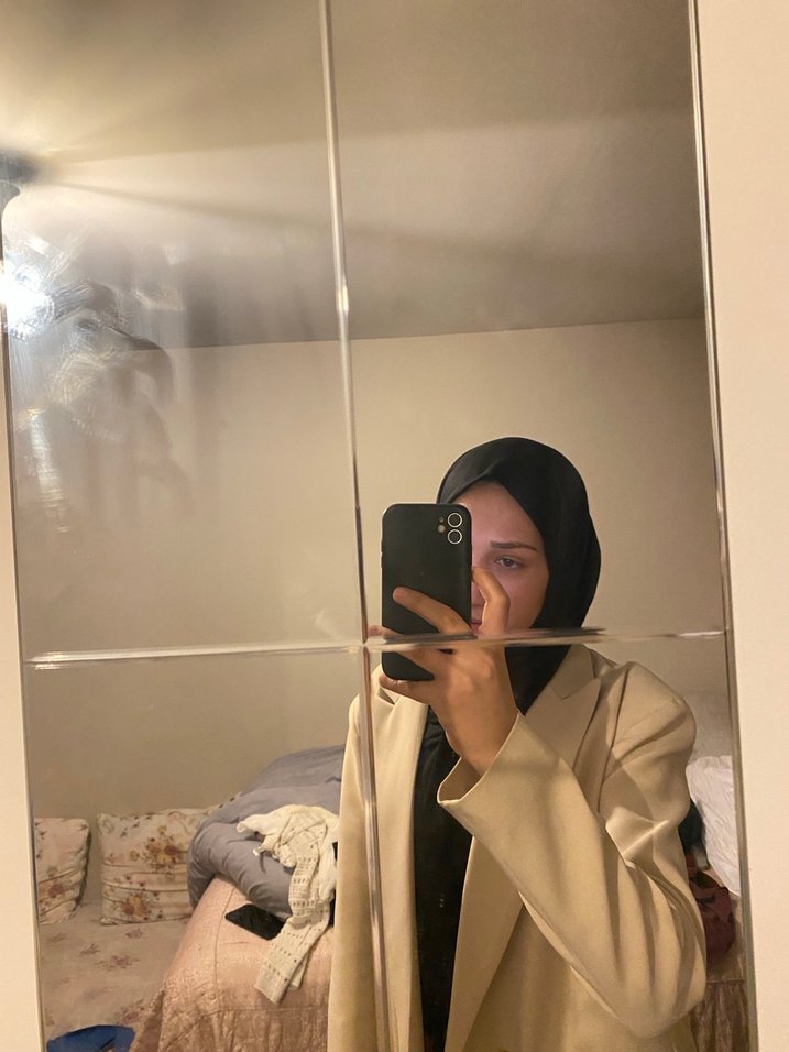 Bej Kadın Düğmeli Midi Blazer Ceket - Görsel 5