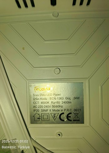 siva üstü LED lamba - Görsel 5