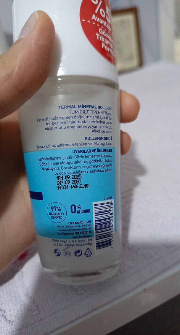 Celenes Mineral Roll-On Kadın Deodorant - Görsel 2