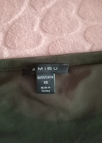 Zara Kadın Haki Kısa Kollu Basic Tişört beden yanlış l bedene olur