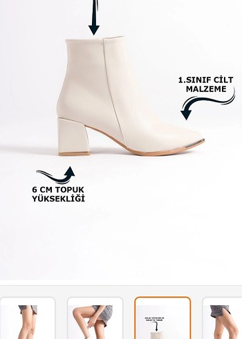 37,5 Beden Deri Stiletto Topuklu Kadın Bot 37 sifir kaliteli
