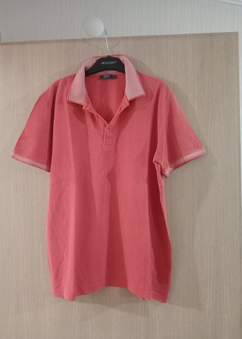 Pembe Düğmeli Erkek Polo Tişört Hatemoglu marka sifir gibi