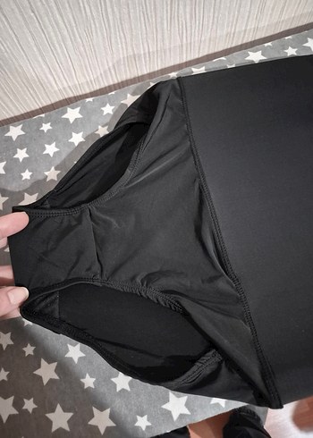 Siyah, Velcro Detaylı ful likrali yüksek bel. korseli - Görsel 5