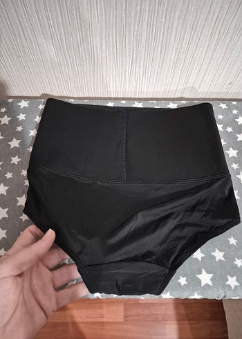 Siyah, Velcro Detaylı ful likrali yüksek bel. korseli - Görsel 3