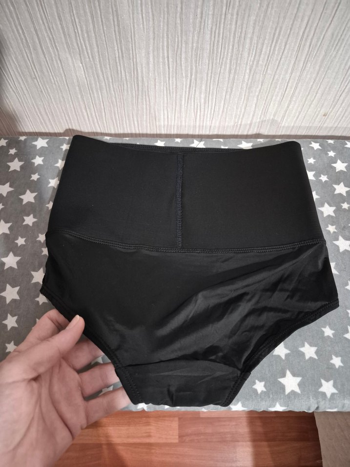 Siyah, Velcro Detaylı ful likrali yüksek bel. korseli - Görsel 3