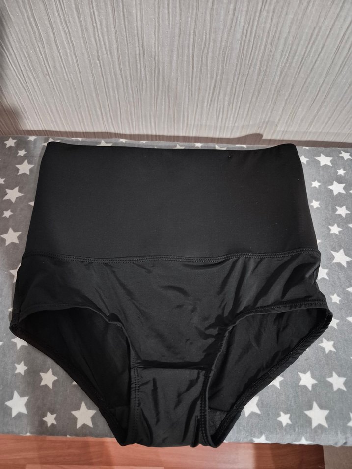 Siyah, Velcro Detaylı ful likrali yüksek bel. korseli - Görsel 2