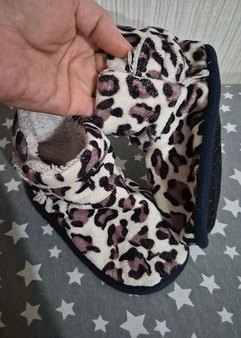 Kız Çocuk Leopar Desenli Sıcak Terlik - Görsel 4