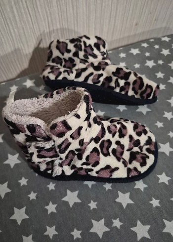 Kız Çocuk Leopar Desenli Sıcak Terlik - Görsel 3