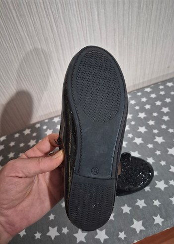 Kız Çocuk Parlak Siyah Gotik Babet - Görsel 3