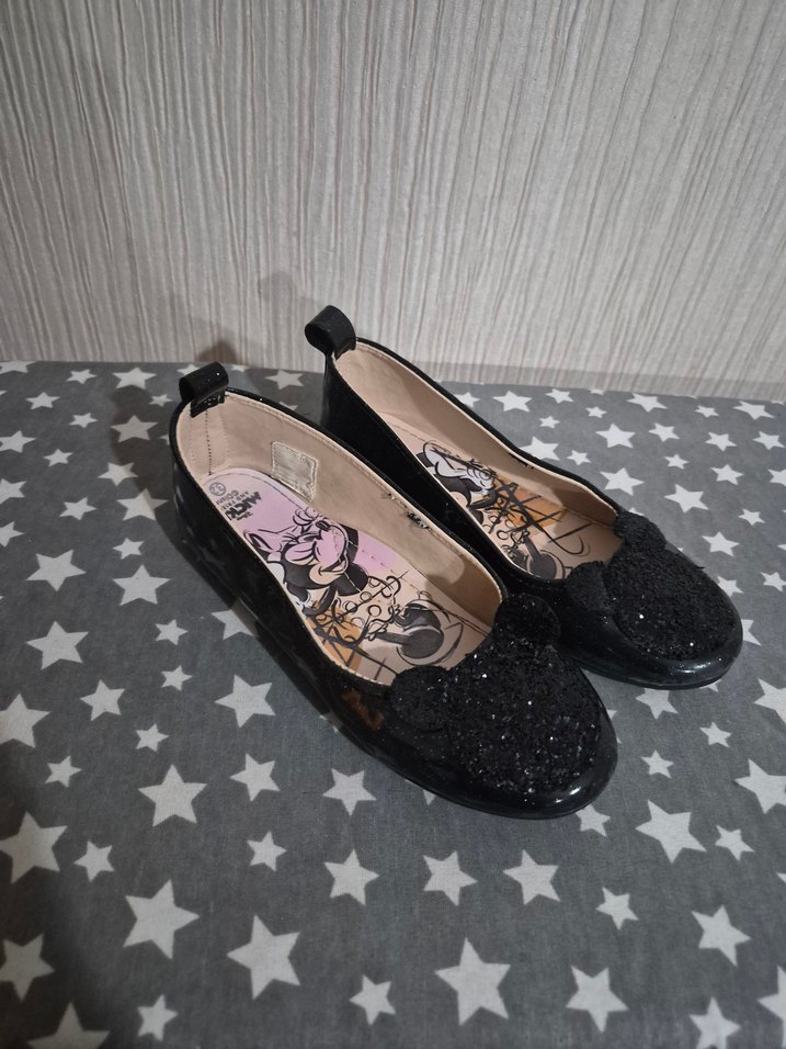 Kız Çocuk Parlak Siyah Gotik Babet - Görsel 2