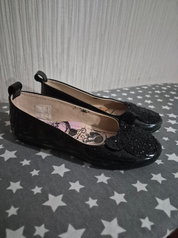 Kız Çocuk Parlak Siyah Gotik Babet - Görsel 5