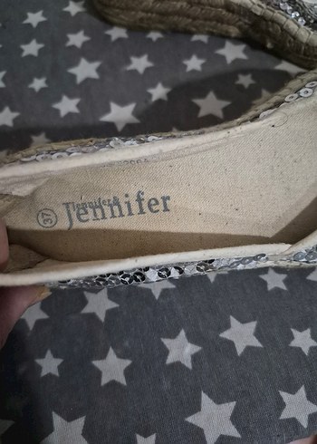 Gri Payetli Kadın Dolgu Topuk Espadril oricinal 36 - Görsel 2