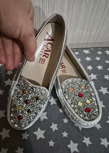 Parlak Taşlı Renkli Dolgu Topuklu  Babet 33. - Görsel 6