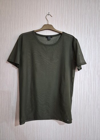 Haki Renk Salaş  Tişörtü sifir l beden - Görsel 3
