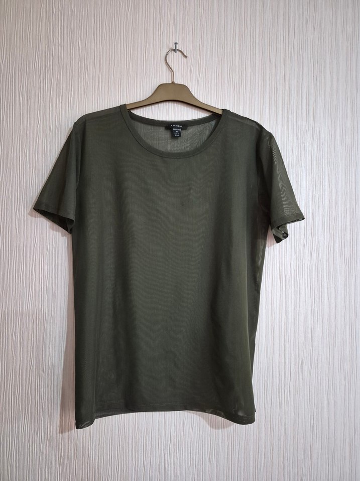 Haki Renk Salaş  Tişörtü sifir l beden - Görsel 3