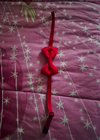 Çocuklar için Kırmızı İpek Papyon - Görsel 2