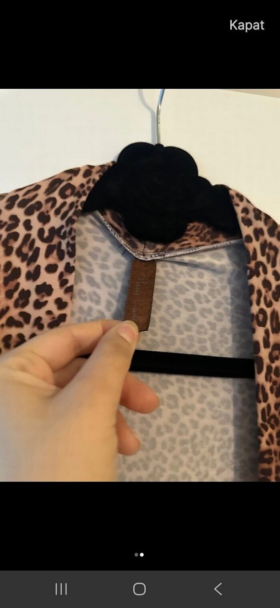 Uzun Kollu Bohem Yılan Desenli Kadın Sabahlık m.l. - Görsel 2