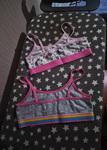 Gri Desenli Kız Çocuk Atlet crop ikili fiyat . - Görsel 3