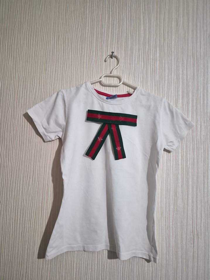 Kız Çocuk Tişörtü etek çanta Seti Gucci  5.6.7 yaş - Görsel 3