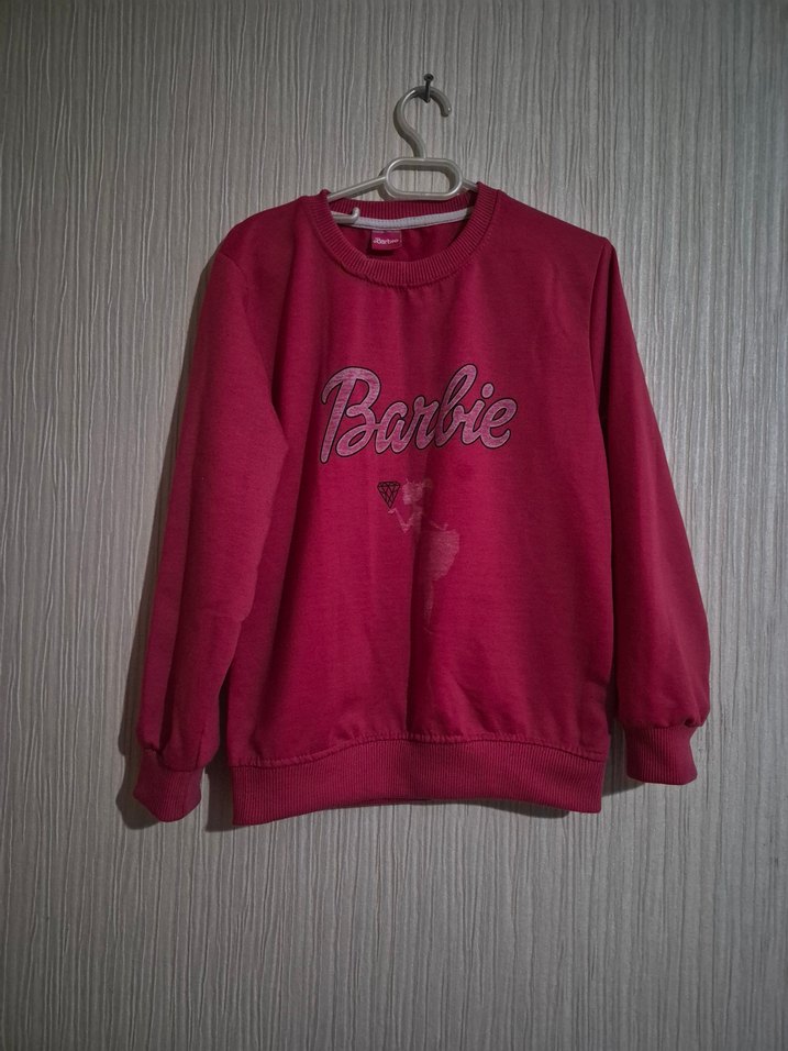 Koyu Pembe Nakışlı Kız Eşofman Takımı Barbie 4.5.6 yaş - Görsel 3