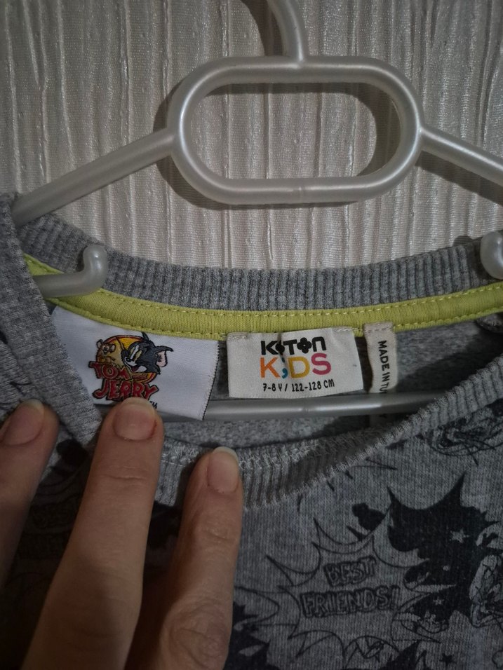 Gri Baskılı Erkek Çocuk Sweatshirt tüm teklifler kabuledilir - Görsel 2