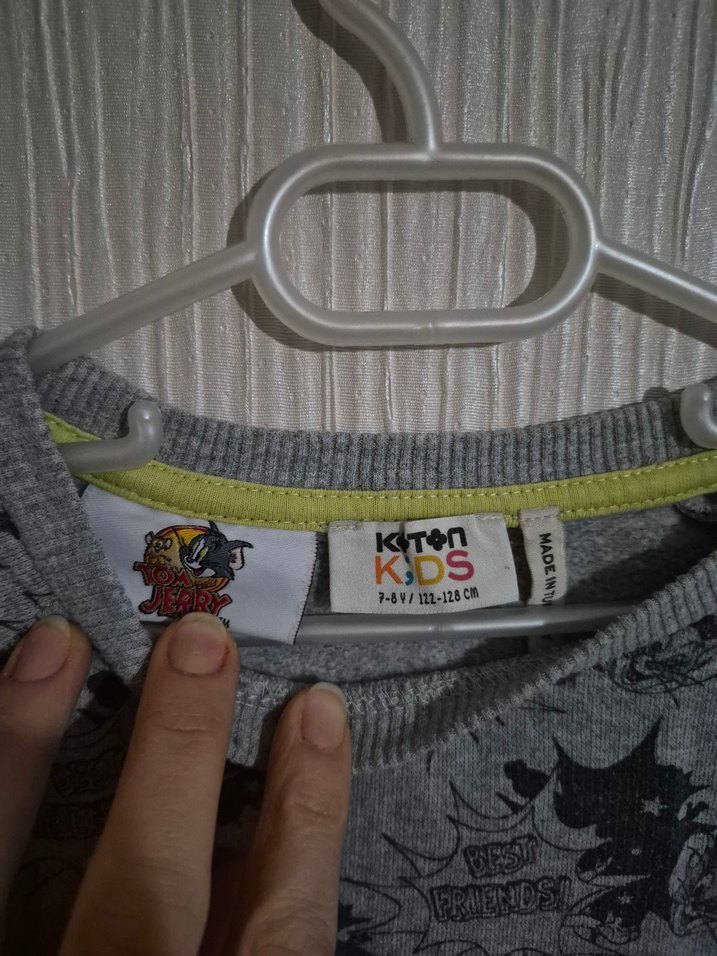 Gri Baskılı Erkek Çocuk Sweatshirt tüm teklifler kabuledilir - Görsel 3