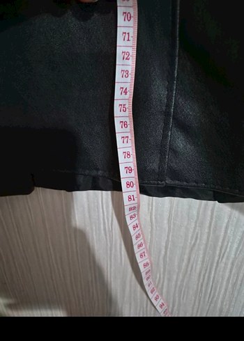 Kadın Siyah Deri Ceket, Düğmeli, Normal Boy vintage hakiki deri - Görsel 2