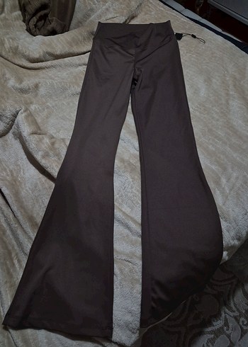 aci Kahverengi Kadın İspanyol Paça Pantolon sifir s.m.l mevcut - Görsel 10