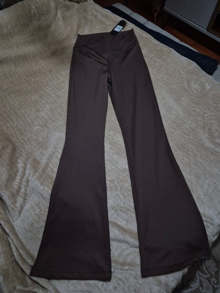 aci Kahverengi Kadın İspanyol Paça Pantolon sifir s.m.l mevcut - Görsel 3