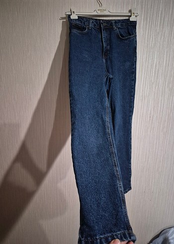 Lacivert Midi Kadın Kot Pantolon giylmedi kaliteli s - Görsel 7