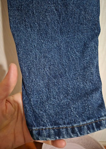 Lacivert Midi Kadın Kot Pantolon giylmedi kaliteli s - Görsel 8