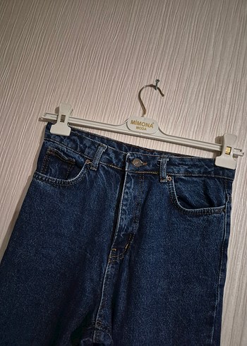 Lacivert Midi Kadın Kot Pantolon giylmedi kaliteli s - Görsel 5