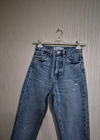 Mavi Denim Tie-Dye Jean oricinal stradivarius giylmedi . - Görsel 4