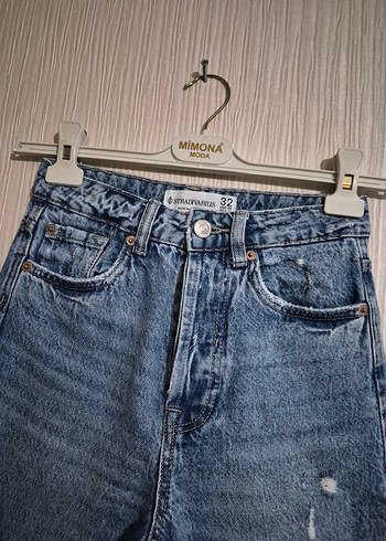 Mavi Denim Tie-Dye Jean oricinal stradivarius giylmedi . - Görsel 3