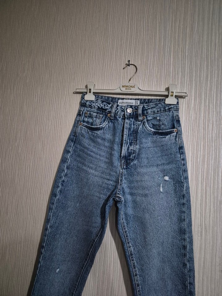 Mavi Denim Tie-Dye Jean oricinal stradivarius giylmedi . - Görsel 4