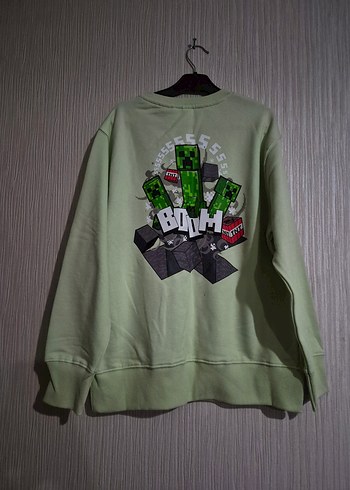 Yeşil Erkek Çocuk Baskılı Sweatshirt 
minegraft  oricinal zara - Görsel 5