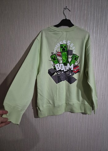 Yeşil Erkek Çocuk Baskılı Sweatshirt 
minegraft  oricinal zara - Görsel 4