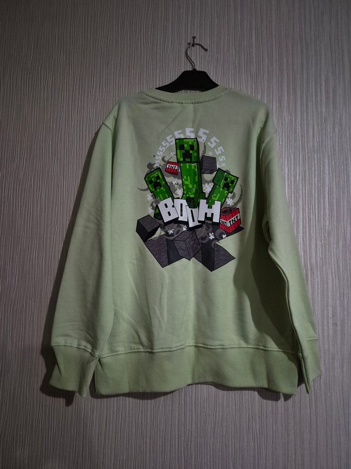 Yeşil Erkek Çocuk Baskılı Sweatshirt 
minegraft  oricinal zara - Görsel 5