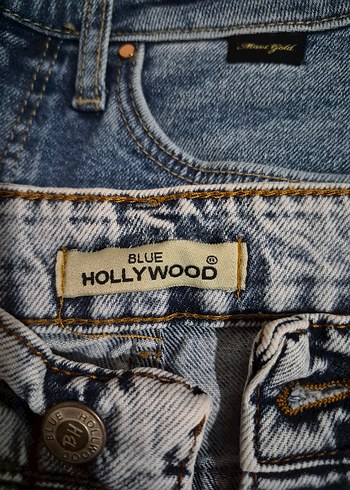 mavi Tie-Dye Kadın Jean Pantolon HOLLYWOOD  MARKA SIFIR - Görsel 9