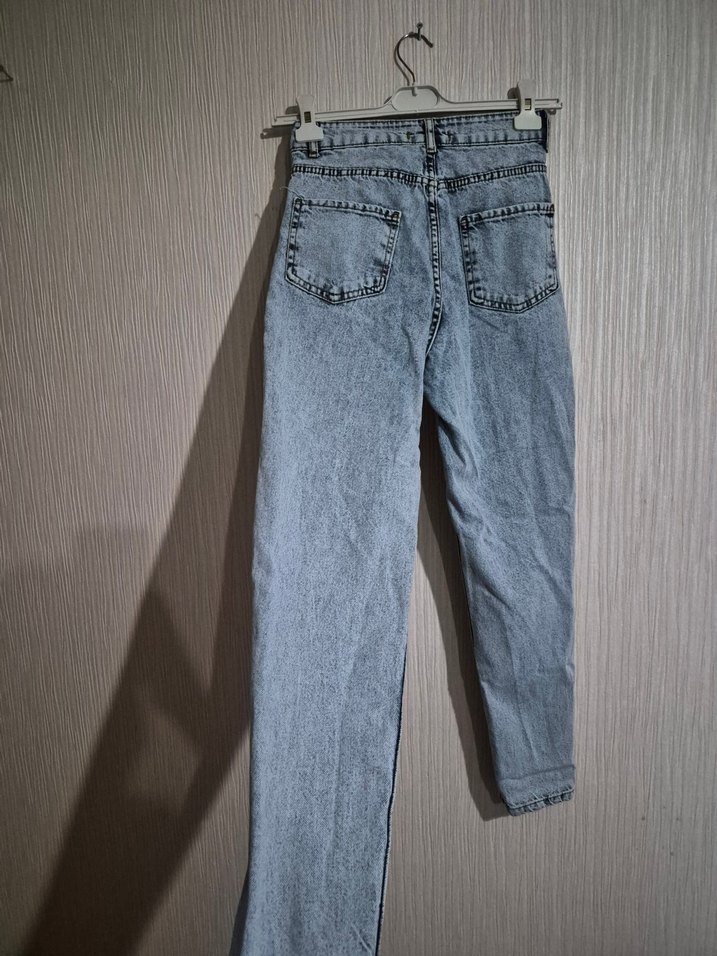 mavi Tie-Dye Kadın Jean Pantolon HOLLYWOOD  MARKA SIFIR - Görsel 3